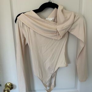 off the shoulder cream bodysuit